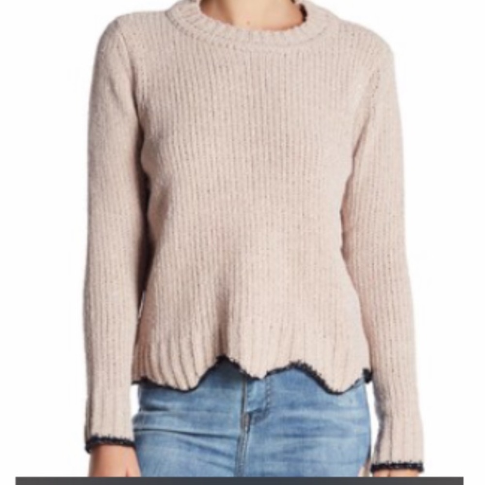 Pale pink with silver sparkles sweater size medium